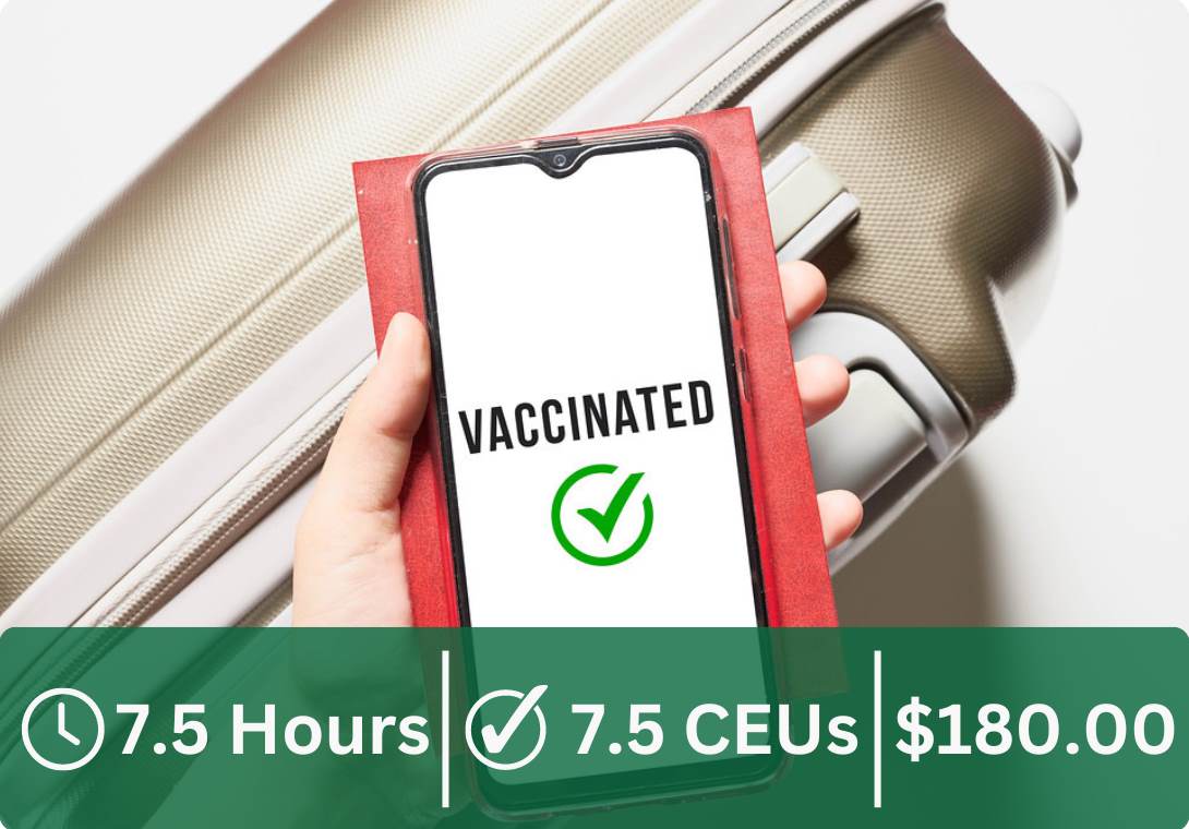 This course is 7.5 hours and 7.5 CEUs. It costs $180.00