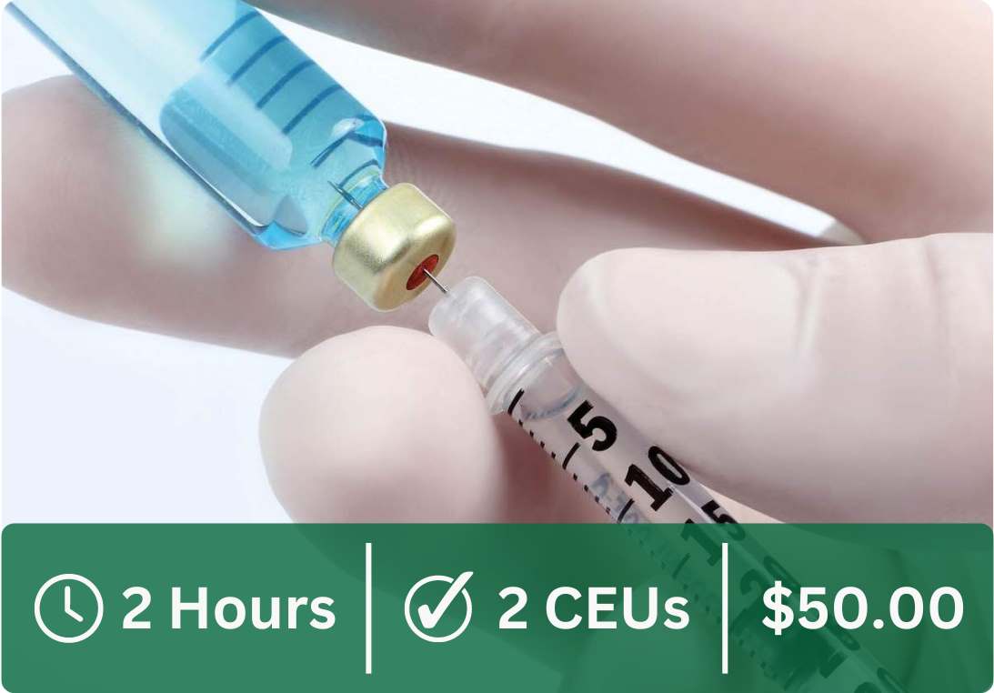 This course is 2 hours and 2.0 CEUs. It is free for Saskatchewan pharmacy professionals and costs $50.00 for other pharmacy professionals.