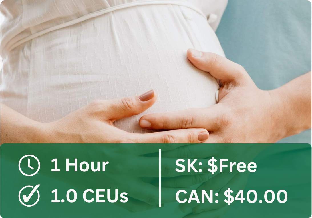 This course is 1 hour and 1.0 CEUs. It is free for Saskatchewan pharmacy professionals and costs $40.00 for other pharmacy professionals.