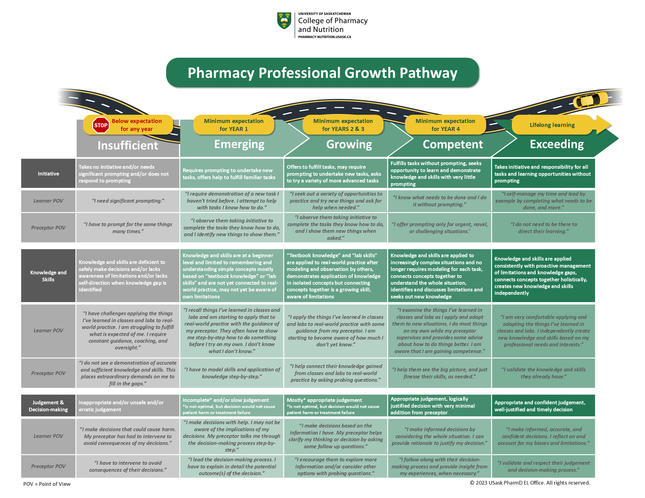 pharmacy professional growth pathway chart