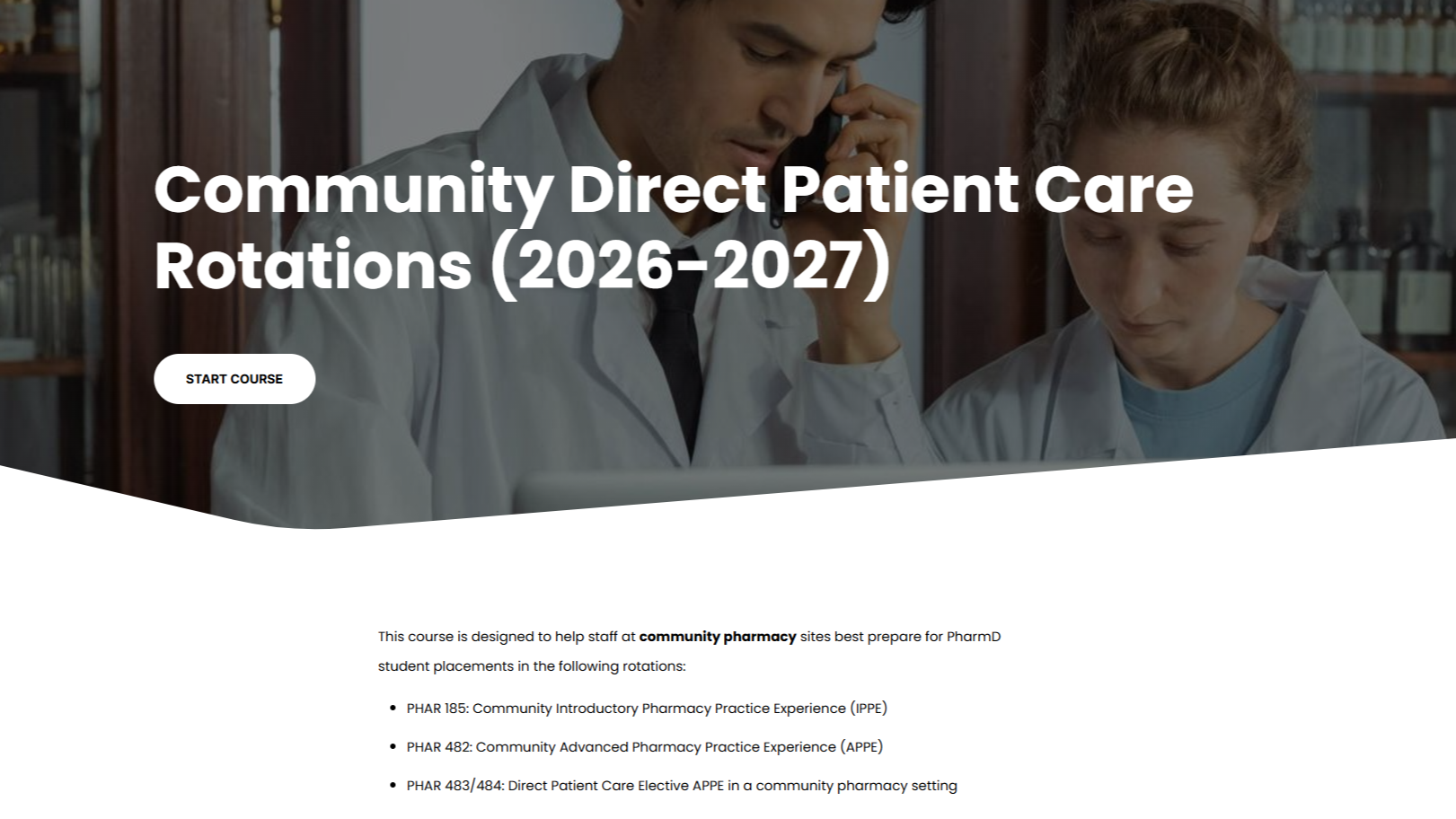 screeenshot of community dpc module title page