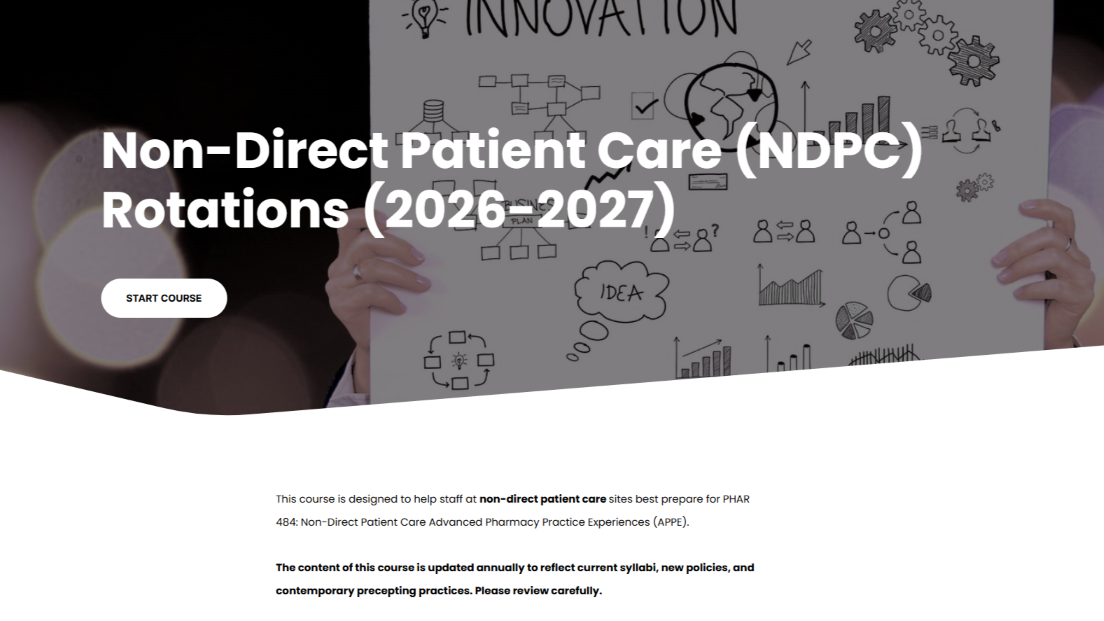 screeenshot of ndpc module title page